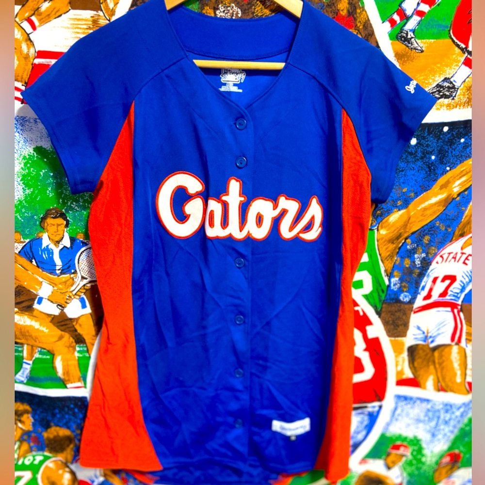 Women's Medium Blue Florida Gators Game Worn Softball Jersey
